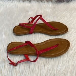 Nine West Red Slingback Sandals, Size 10M